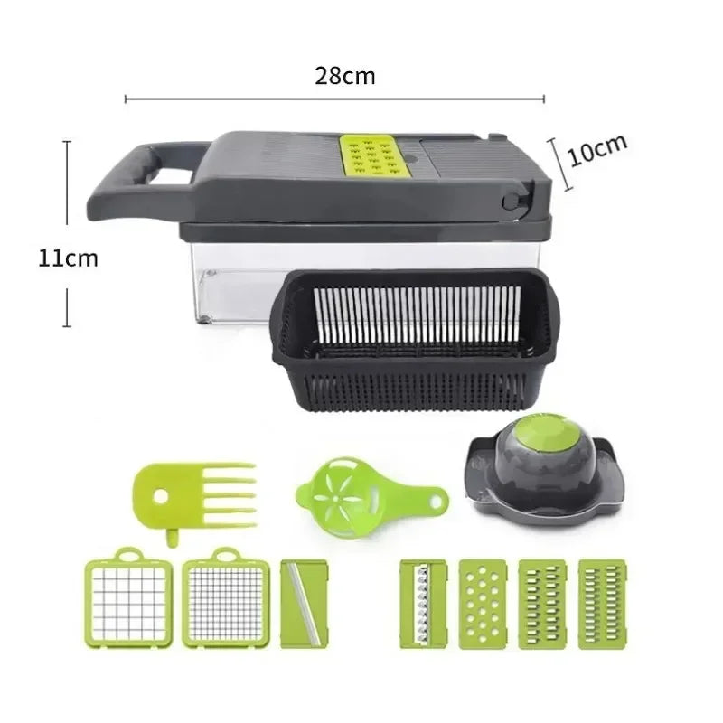 Xiaomi 14/16 in 1 Multifunctional Vegetable Chopper Cutting Artifact Vegetable Slicer Diced Food Handle Grate Chopper Kitchen