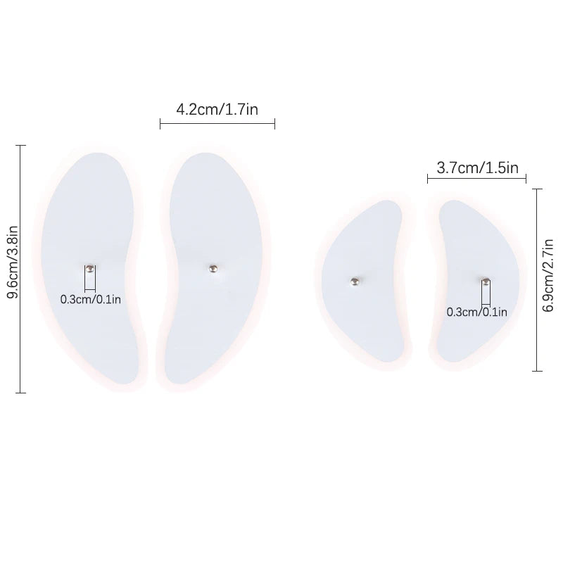 4Pcs EMS Muscle Stimulator Electrode Pads for Facial Lifting Face Massager Tens Acupuncture Digital Electronic Pulse