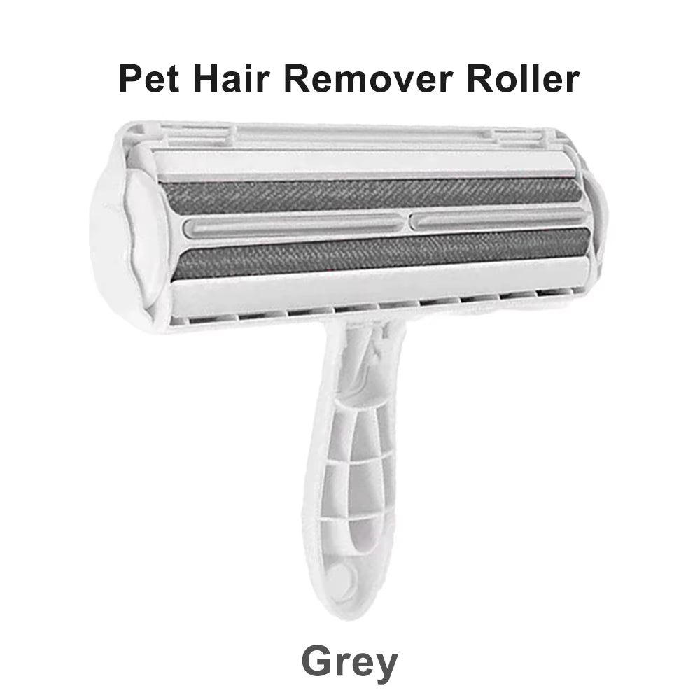 Pet Hair Roller Remover Lint Brush 2-Way Dog Cat Comb Tool Convenient Cleaning Dog Cat Fur Brush Base Home Furniture Sofa Clothe