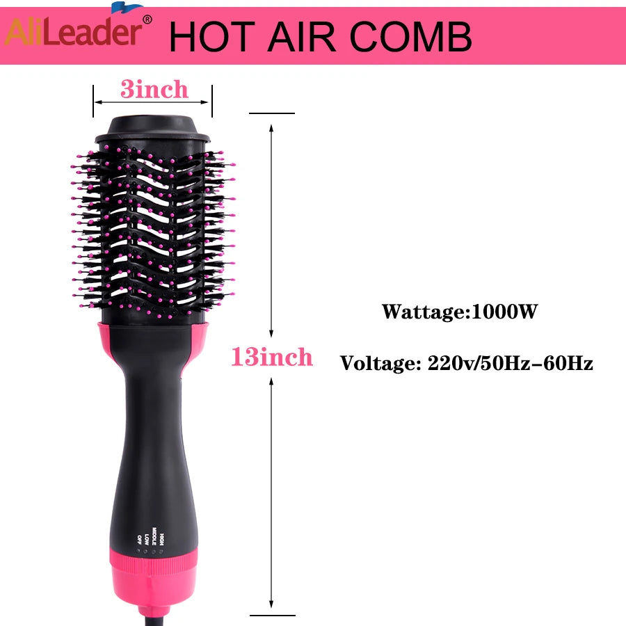 Hair Dryer Brush &Volumizer Adjustable Hair Dryer Styler One-Step Hot Air Brush for Straightening Curling Drying Combing Styling