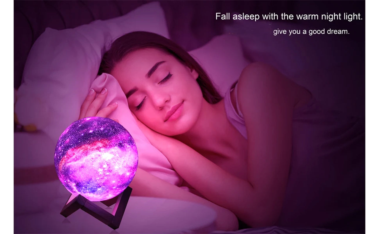 ZK20 3D Printing Moon Lamp Galaxy Moon Light Kids Night Light 16 Color Change Touch Remote Control Galaxy Light Dropshipping