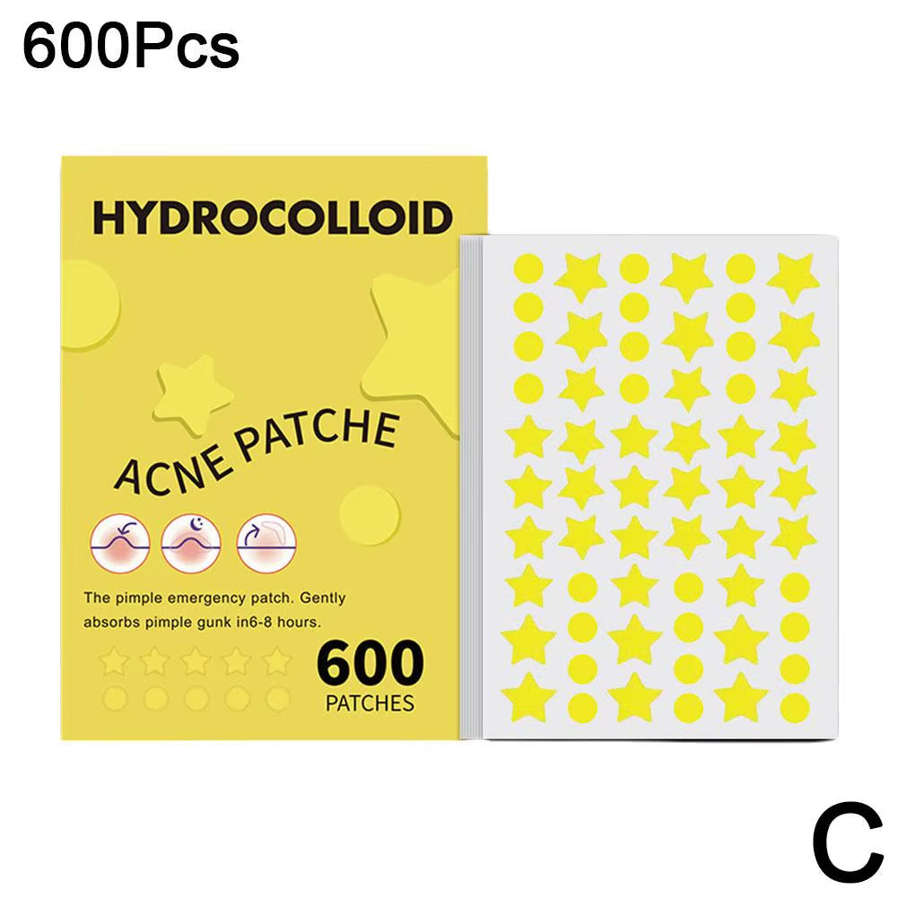 600 Patches Acne Patch Pimple Patch Sticker Waterproof Acne Treatment Pimple Remover Spot Facial Mask Skincare Hidden Pimple
