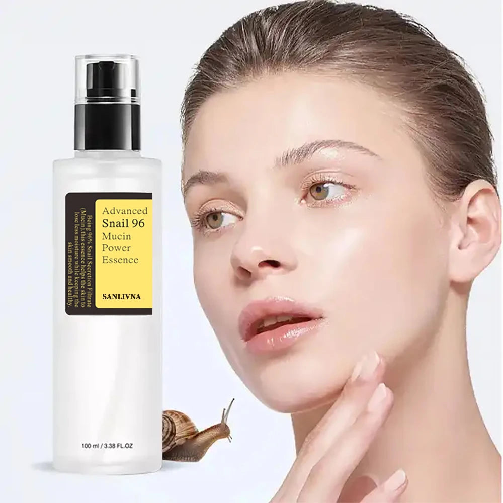 Snail Mucin 96% Power Repairing Essence Makeup 3.38 Fl.Oz 100Ml, Hydrating Serum for Face with Snail Secretion Filtrate for Dull