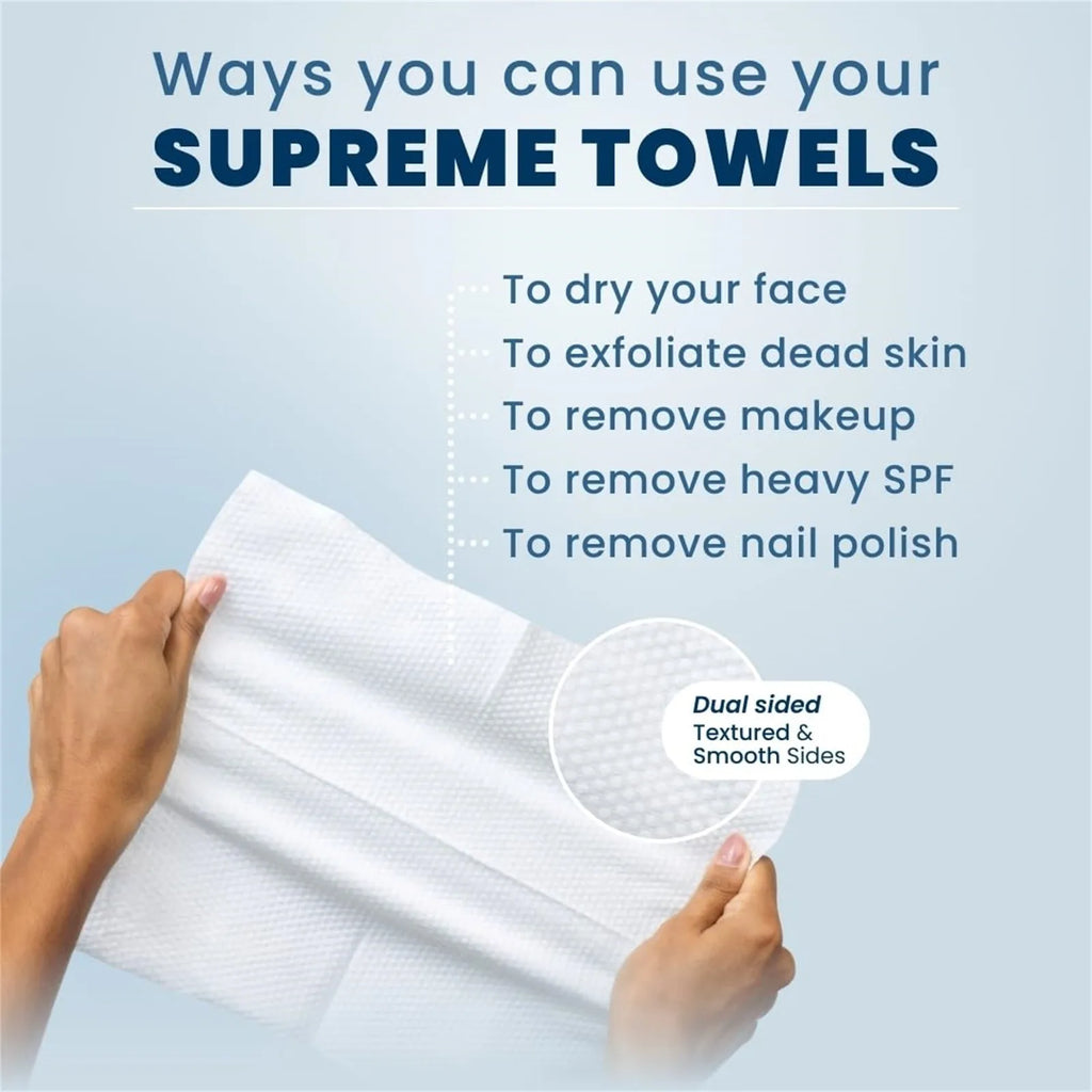 50Pcs/Box Clean Towels Face Towel Disposable Clinically Tested Face Towelette Facial Makeup Remover Dry Wipes Ultra Soft