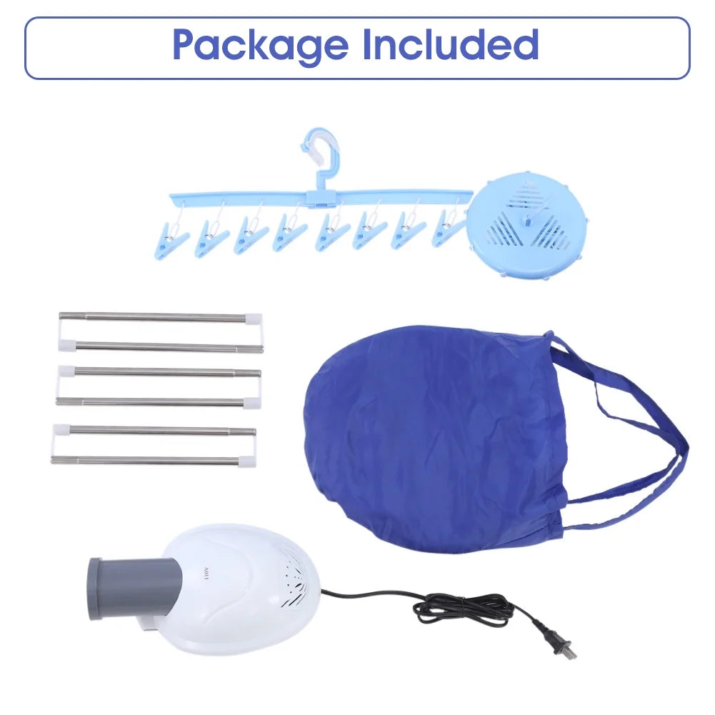 Electric Clothes Dryer Drying Machine Mini Air Clothes Dryer Fast Folding Drying Machine Bag Box with Heater Electric Laundry Drying Rack