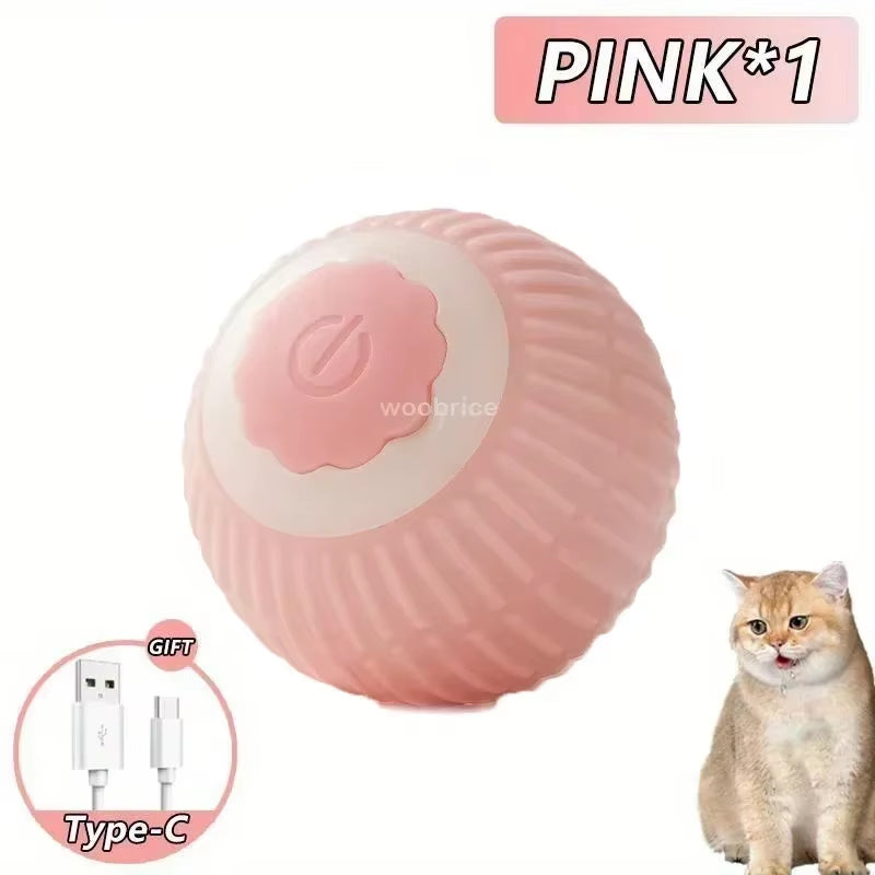 Toys for Cats Toys Interactive Cat Rolling Ball Toys Rechargeable Cat Products Motion Ball Self-Moving Kitten Toysfor Indoor