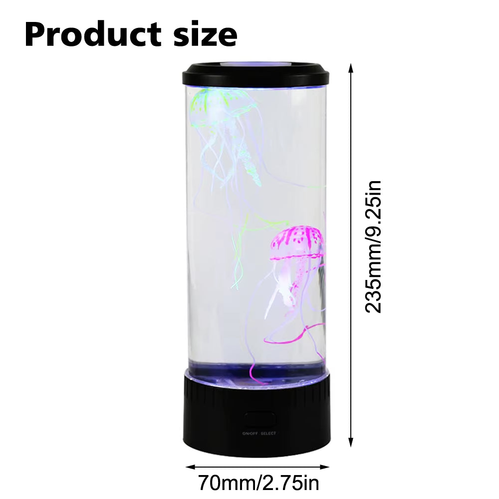 LED Jellyfish Light Table Desktop Decorative Night Lamp Children Kids Gifts Relaxing Mood Lamp for Home Bedroom Decor
