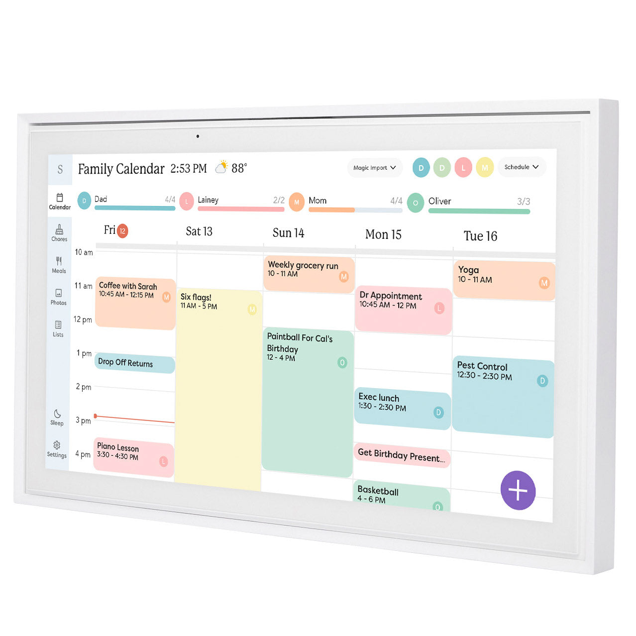 15" Smart Touchscreen Calendar and Organizer
