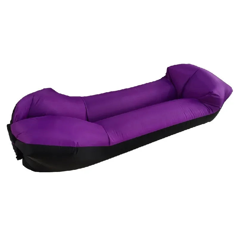 2024Trend Outdoor Products Fast Infaltable Air Sofa Bed Good Quality Sleeping Bag Inflatable Air Bag Lazy Bagbeach Sofa 240*70Cm