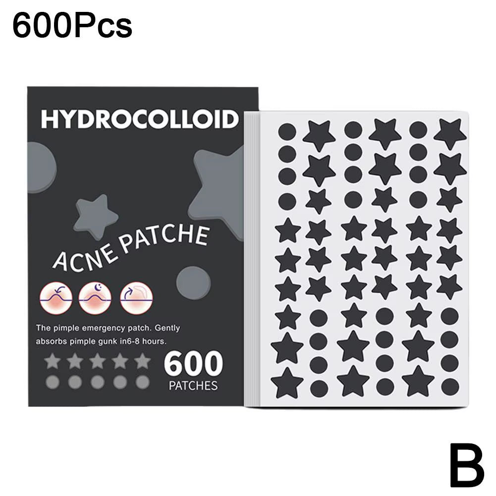 600 Patches Acne Patch Pimple Patch Sticker Waterproof Acne Treatment Pimple Remover Spot Facial Mask Skincare Hidden Pimple