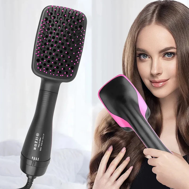Professional Salon One-Step Hair Dryer and Hot Air Brush Electric Fast Heating Blow Dryer Brush Straightening Comb