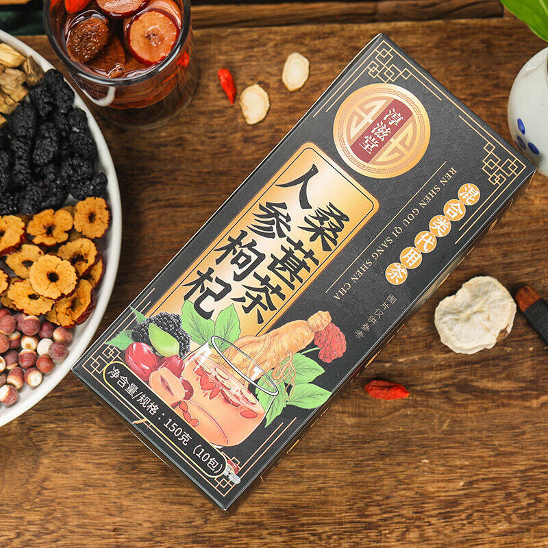 5Box Kidney Tea Formula Ginseng Six Treasure Tea, Kidney Tea Chinese Herbal Tea