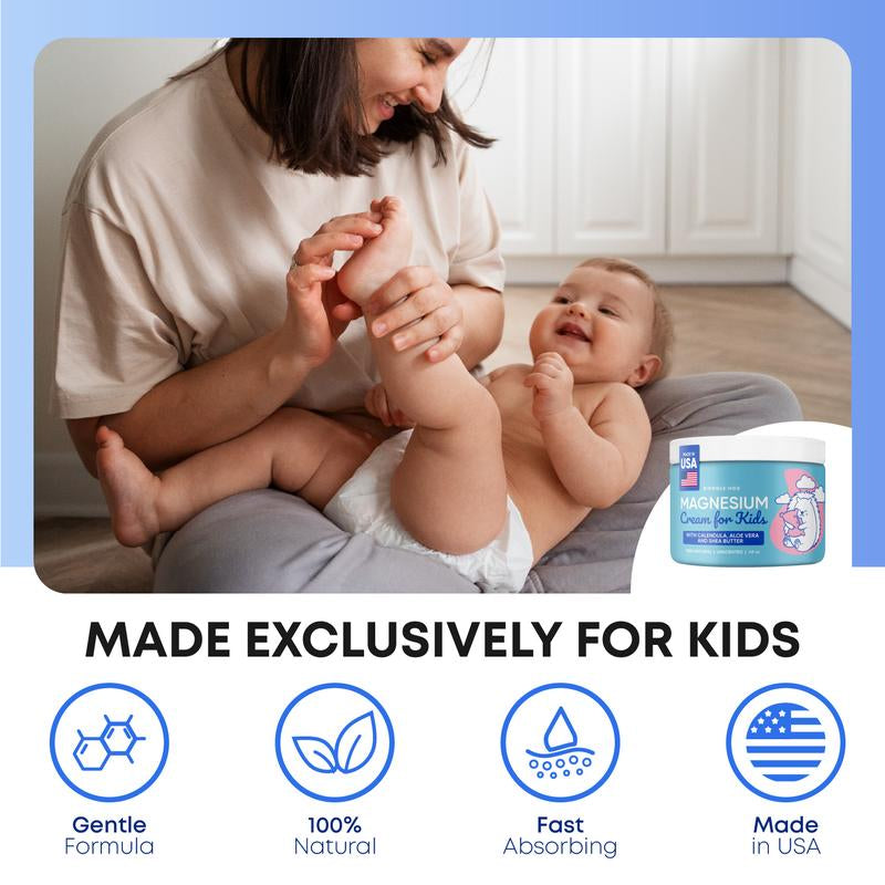 Magnesium Cream - Gentle Soothing with Calendula, Aloe Vera & Shea Butter for Relaxation, Sleep, and Calming Body Care Hydrating Blend, Unscented Moisturizing Lotion