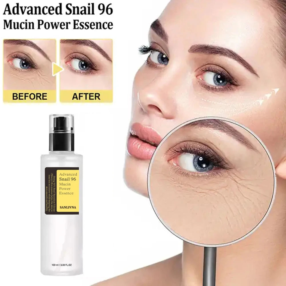 Snail Mucin 96% Power Repairing Essence Makeup 3.38 Fl.Oz 100Ml, Hydrating Serum for Face with Snail Secretion Filtrate for Dull