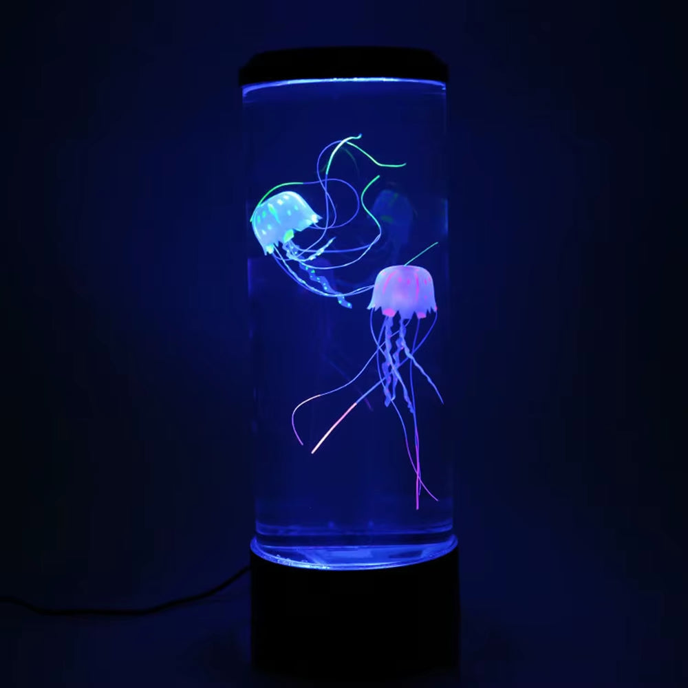 LED Jellyfish Light Table Desktop Decorative Night Lamp Children Kids Gifts Relaxing Mood Lamp for Home Bedroom Decor
