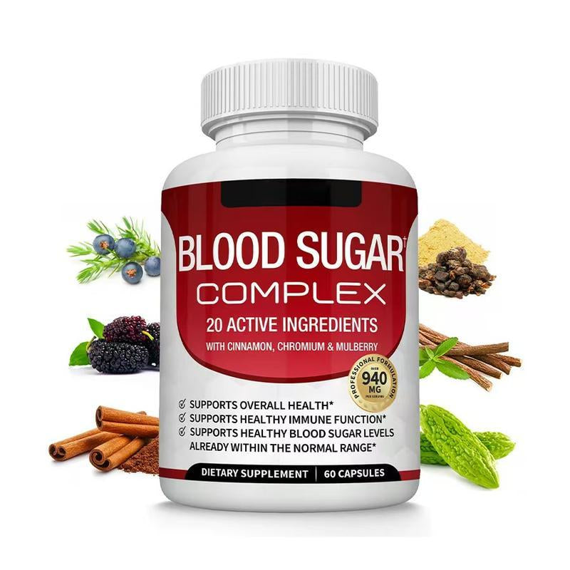 Blood Sugar Complex-A Blend of 20 Essential Vitamins & Minerals for Optimal Health Support