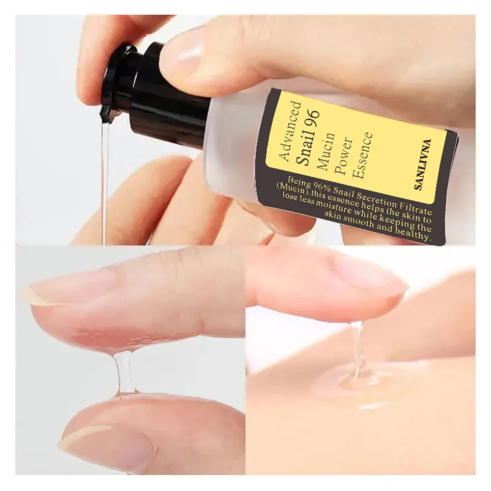 Snail Mucin 96% Power Repairing Essence Makeup 3.38 Fl.Oz 100Ml, Hydrating Serum for Face with Snail Secretion Filtrate for Dull
