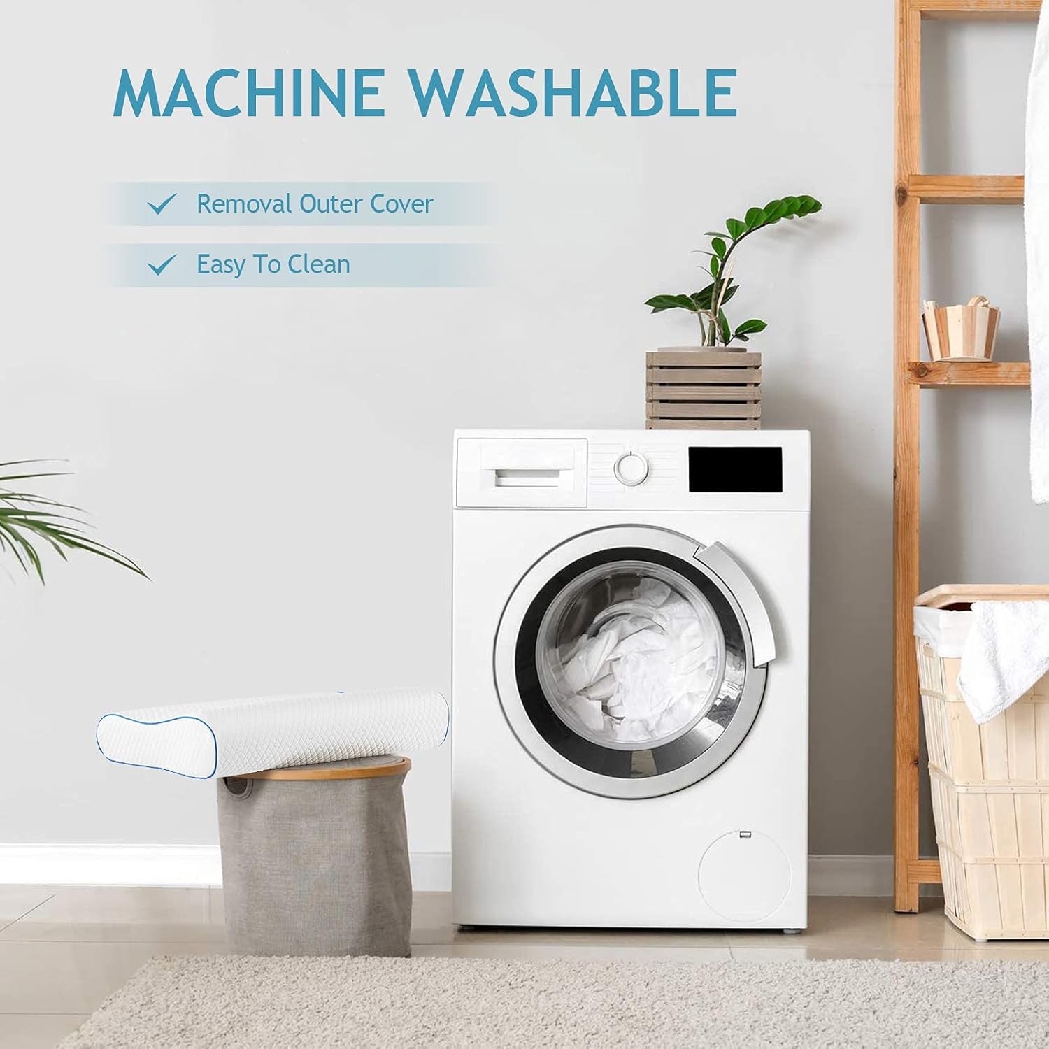 Memory Foam Pillow, Neck Support Pillows for Sleeping, Ergonomic Orthopedic Contour Cervical Pillow Pain Relief, Cooling Gel Bed Side and Back Sleepers, Standard XL Size