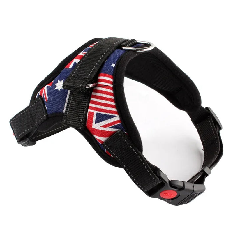 Adjustable Nylon Dog Harness Vest for Big Medium Dog Harness Large Dogs Collar Quick Release Small Pets Supplies Pet Accessories