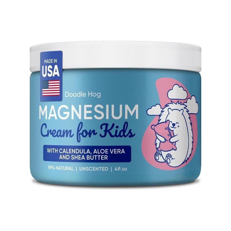 Magnesium Cream - Gentle Soothing with Calendula, Aloe Vera & Shea Butter for Relaxation, Sleep, and Calming Body Care Hydrating Blend, Unscented Moisturizing Lotion