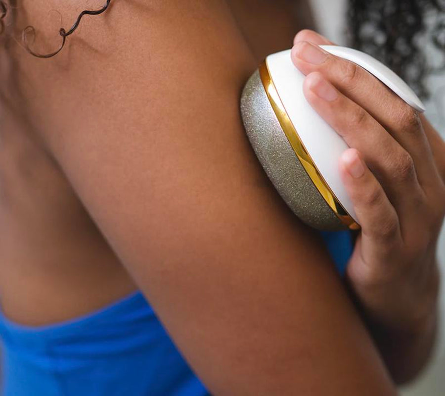 FIRMAGLOW Body by Luxene Beauty - Handheld with Diamond Microdermabrasion Surface Designed for the Skin on the Body. Comfortable Ergonomic Grip