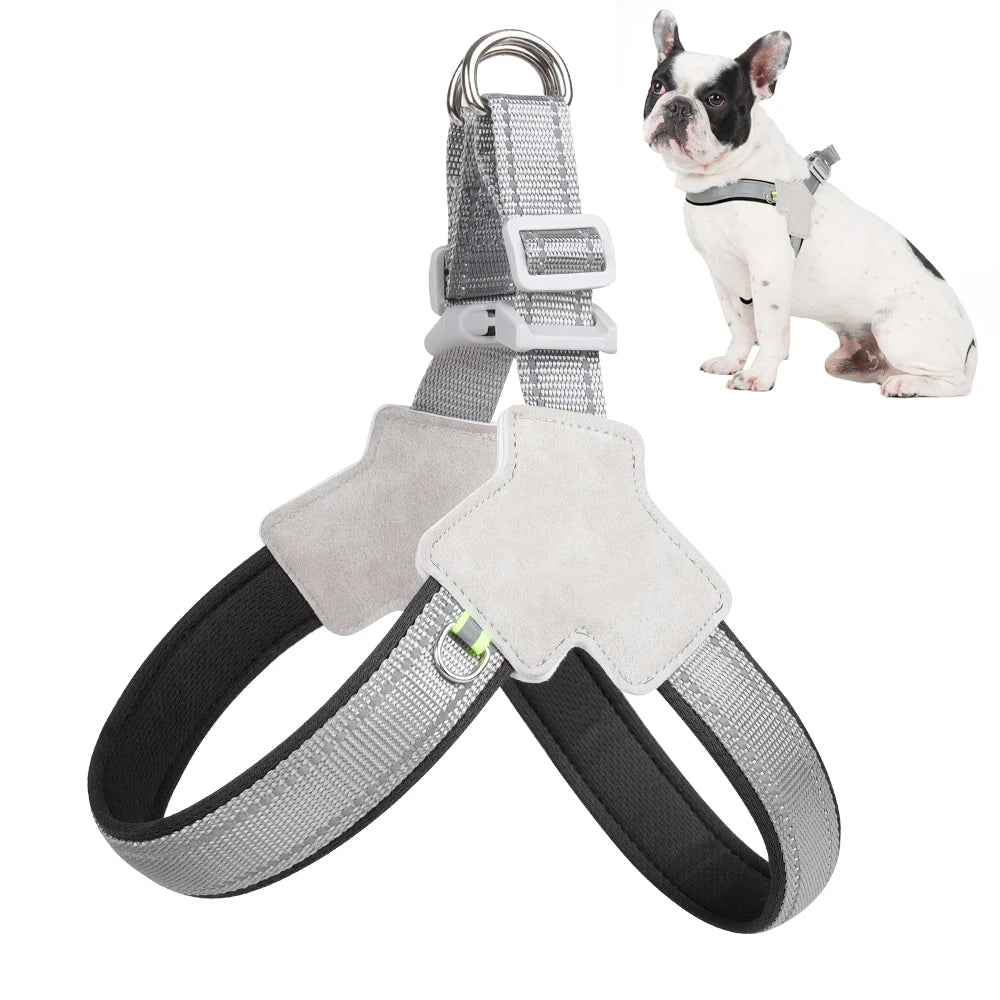 Summer No Pull Dog Harness Puppy Breathable Chest Strap for Small Medium Dogs Cats Travel Walking French Bulldog Pet Accessories