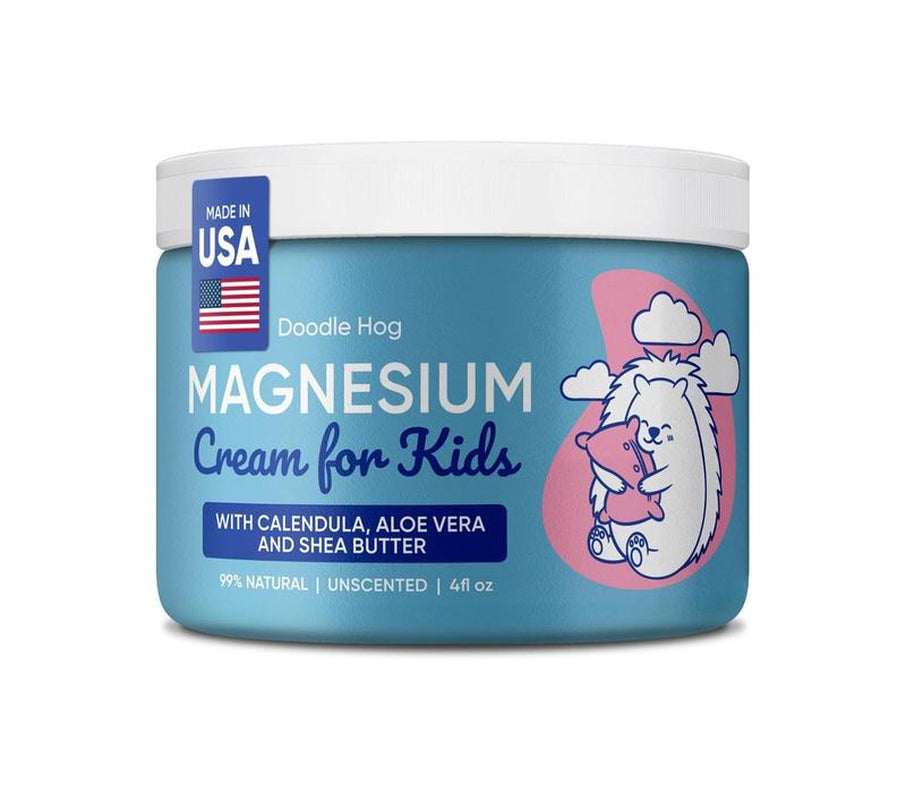 Magnesium Cream - Gentle Soothing with Calendula, Aloe Vera & Shea Butter for Relaxation, Sleep, and Calming Body Care Hydrating Blend, Unscented Moisturizing Lotion