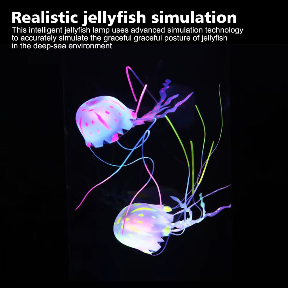 LED Jellyfish Light Table Desktop Decorative Night Lamp Children Kids Gifts Relaxing Mood Lamp for Home Bedroom Decor