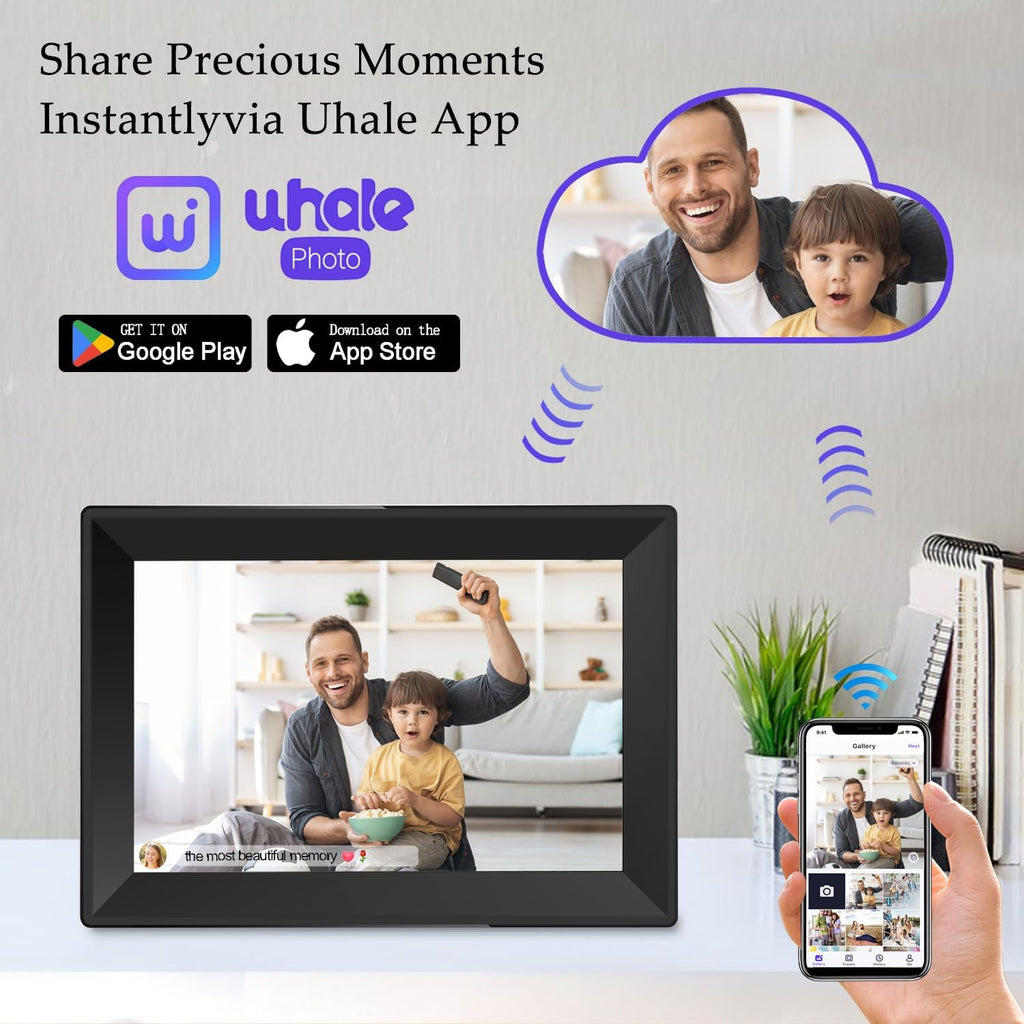 10.1" Wifi Digital Photo Frame with Touch Screen & HD IPS Display