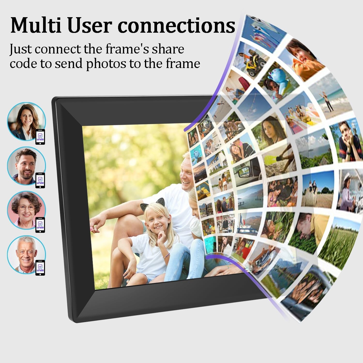 10.1" Wifi Digital Photo Frame with Touch Screen & HD IPS Display