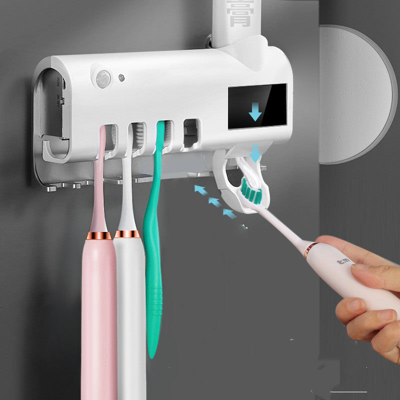 Smart Toothbrush Sterilizer Ultraviolet Sterilization Perforation-Free Wall-Mounted Toothbrush Holder
