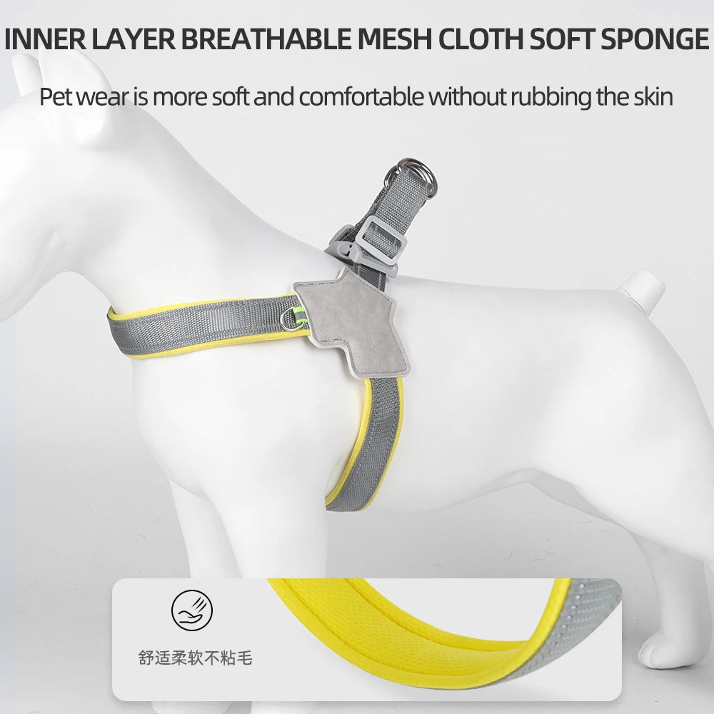 Summer No Pull Dog Harness Puppy Breathable Chest Strap for Small Medium Dogs Cats Travel Walking French Bulldog Pet Accessories