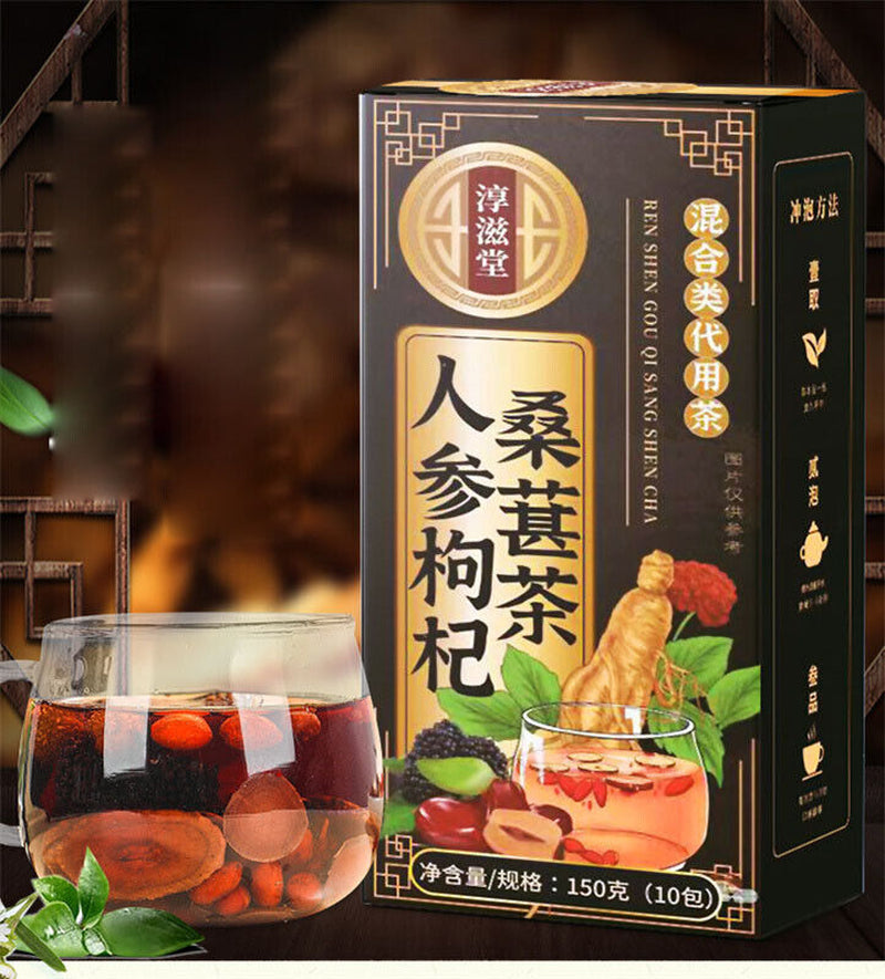5Box Kidney Tea Formula Ginseng Six Treasure Tea, Kidney Tea Chinese Herbal Tea