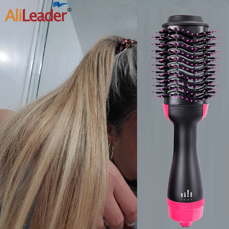 Hair Dryer Brush &Volumizer Adjustable Hair Dryer Styler One-Step Hot Air Brush for Straightening Curling Drying Combing Styling