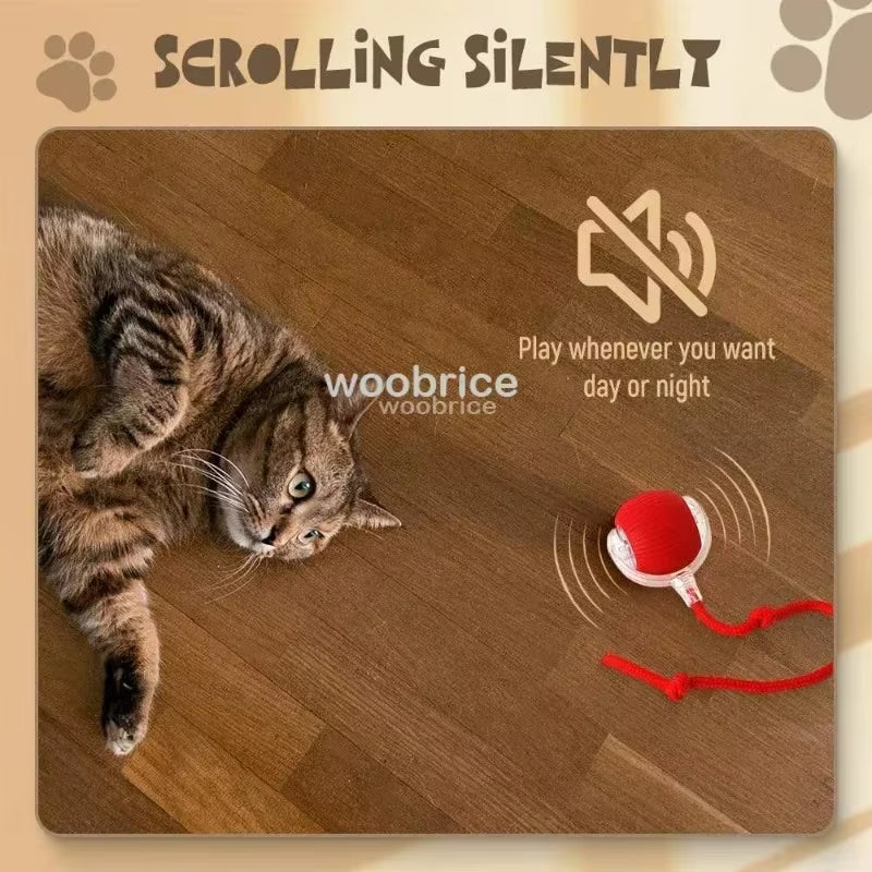Toys for Cats Toys Interactive Cat Rolling Ball Toys Rechargeable Cat Products Motion Ball Self-Moving Kitten Toysfor Indoor