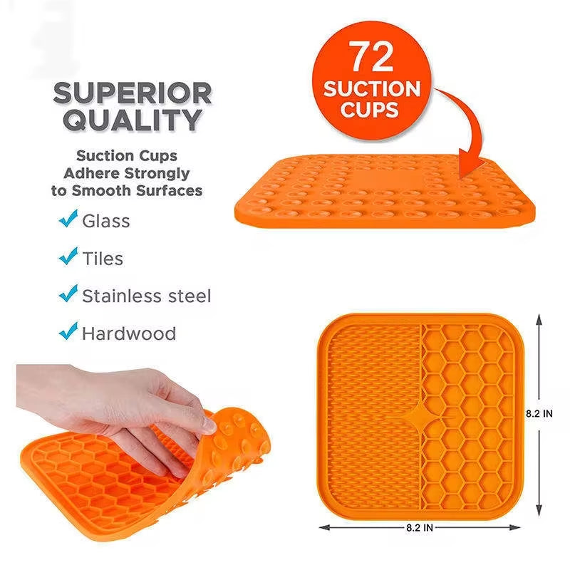 Pet Wet and Dry Food Bowl, Slow Food Tray with Suction Cup, Dog Licking Pad, Custom, Factory Price
