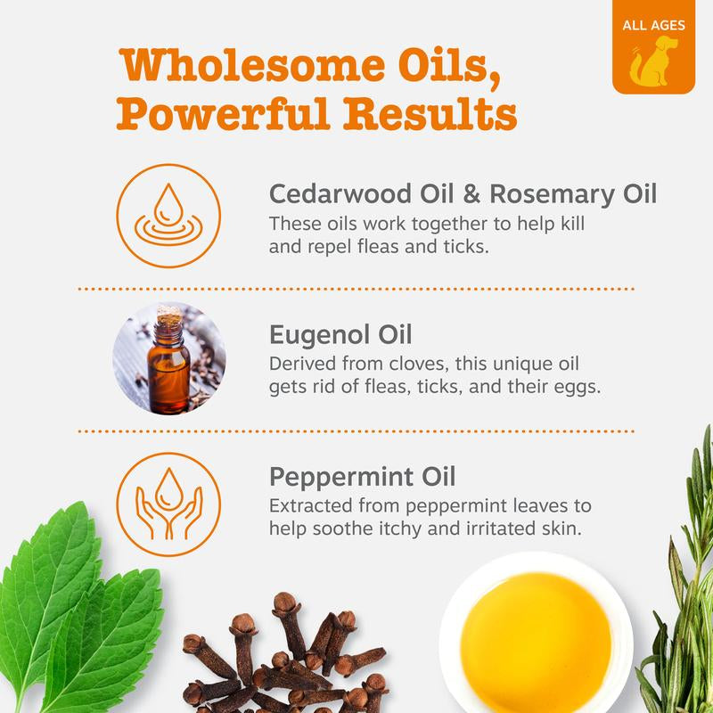 Zesty Paws Flea & Tick Veterinary Formulated Soothing Spray for Dogs, 16-Fl Oz Bottle