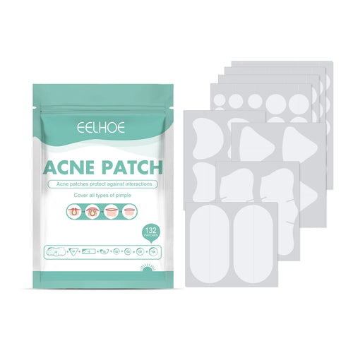 132Pcs Acne Pimple Patches Acne Stickers Spot Invisible Concealer Acne Patch Blemish Facial Mask Hydrocolloid Blackhead Remover