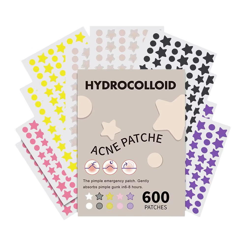 600 Patches Acne Patch Pimple Patch Sticker Waterproof Acne Treatment Pimple Remover Spot Facial Mask Skincare Hidden Pimple