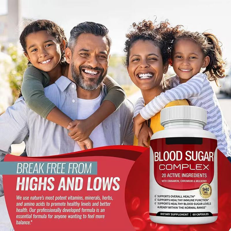 Blood Sugar Complex-A Blend of 20 Essential Vitamins & Minerals for Optimal Health Support
