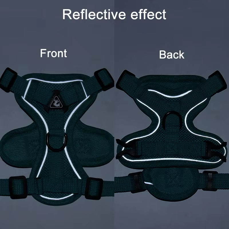 Dog Harness Leash Set Adjustable Pet Chest Strap for Small Medium Dogs Cats Reflective Puppy Harness Vest French-Bulldog York