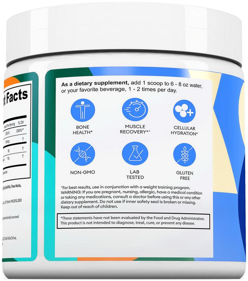 GLDN CREATINE for Women & Men with HMB Vitamin D3 and Vitamin K2 for GLP Reaction Support 30 Servings Unflavored Supplement