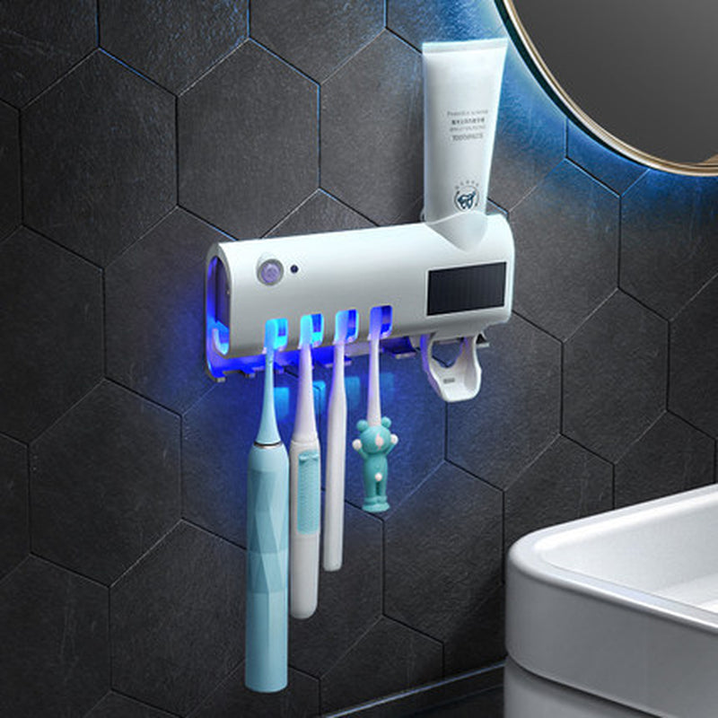 Smart Toothbrush Sterilizer Ultraviolet Sterilization Perforation-Free Wall-Mounted Toothbrush Holder