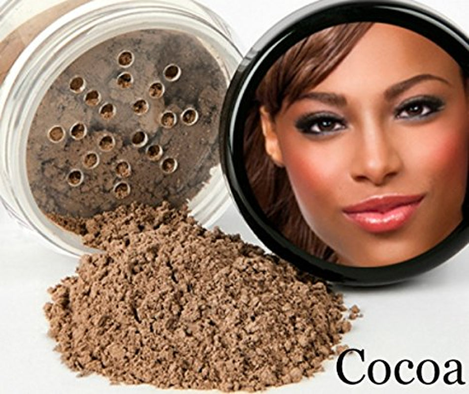 STARTER SET W/Setting SPRAY MIST (COCOA) Mineral Makeup Kit Bare Face Matte Sheer Foundation Cover