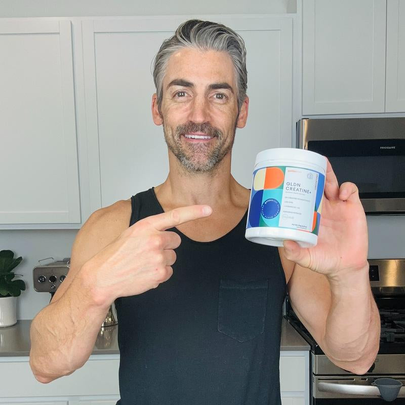 GLDN CREATINE for Women & Men with HMB Vitamin D3 and Vitamin K2 for GLP Reaction Support 30 Servings Unflavored Supplement