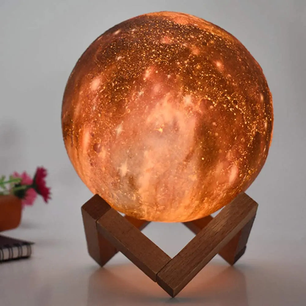 ZK20 3D Printing Moon Lamp Galaxy Moon Light Kids Night Light 16 Color Change Touch Remote Control Galaxy Light Dropshipping