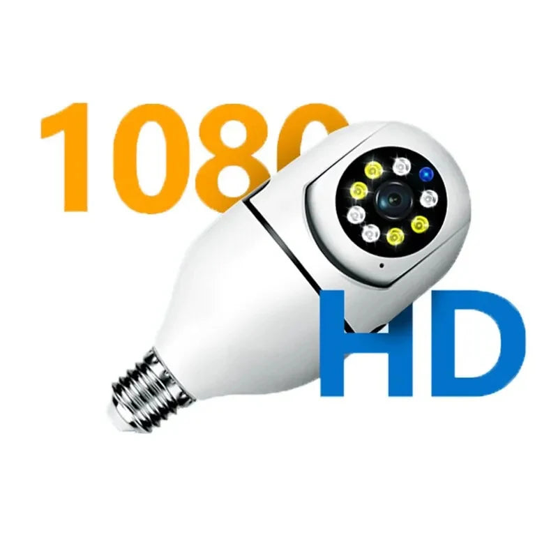 Bulb E27 Surveillance Camera Full Color Night Vision Automatic Human Tracking Zoom Indoor Security Monitor Wifi Camera