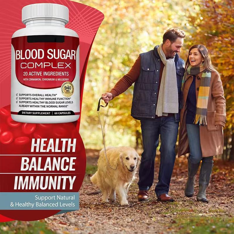 Blood Sugar Complex-A Blend of 20 Essential Vitamins & Minerals for Optimal Health Support