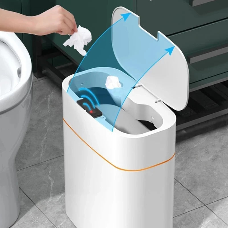 13/16L Smart Sensor Trash Can Electric Automatic Trash Can USB Waterproof Sensor Trash Can Smart Home