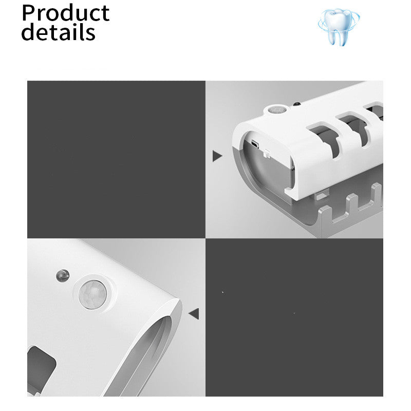 Smart Toothbrush Sterilizer Ultraviolet Sterilization Perforation-Free Wall-Mounted Toothbrush Holder